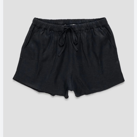 Unsubscribed Black Linen Hot Short Size 8 - Picture 1 of 11